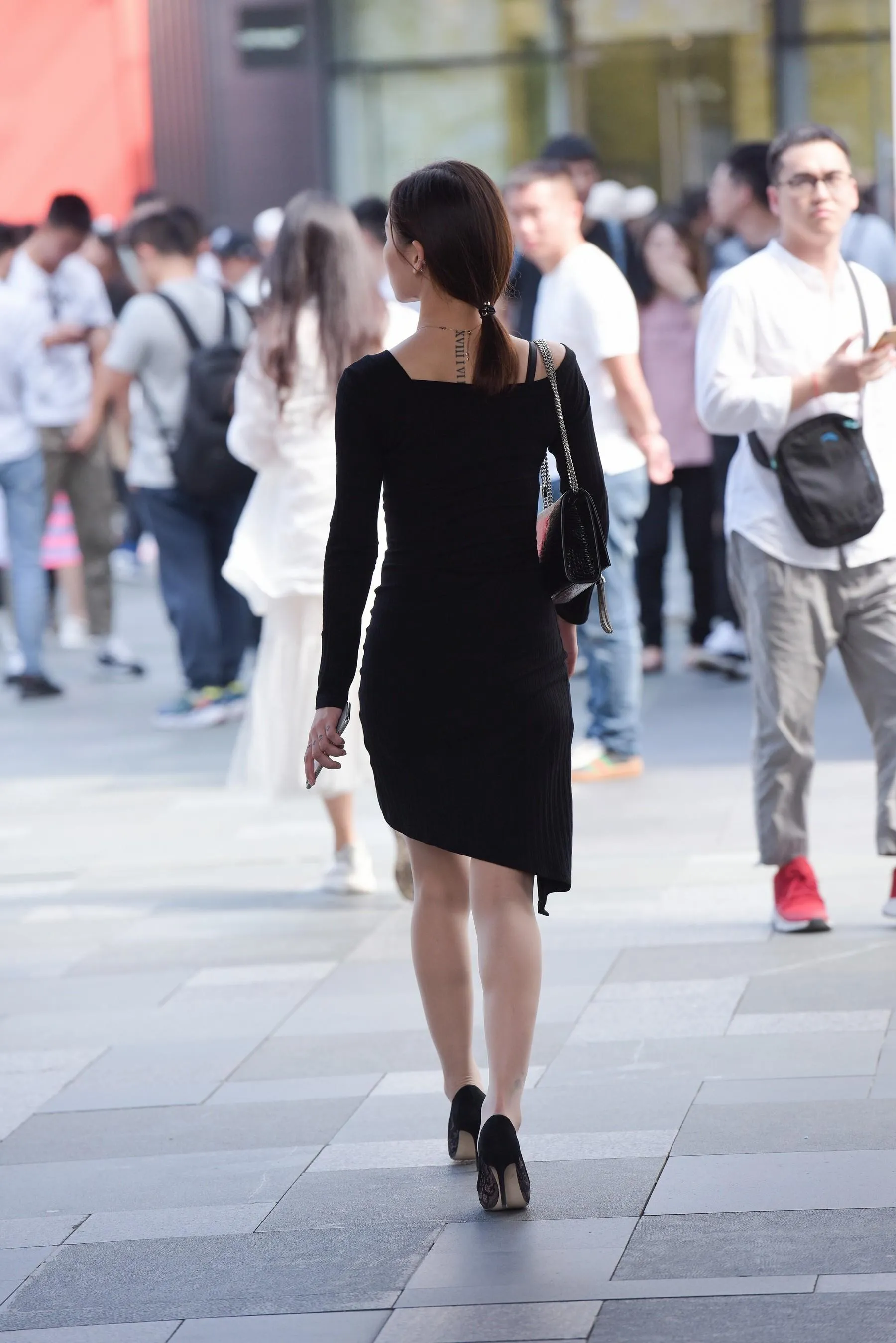 魔镜街拍 NO.163 街拍黑色连衣裙小姐姐 [184P]插图4